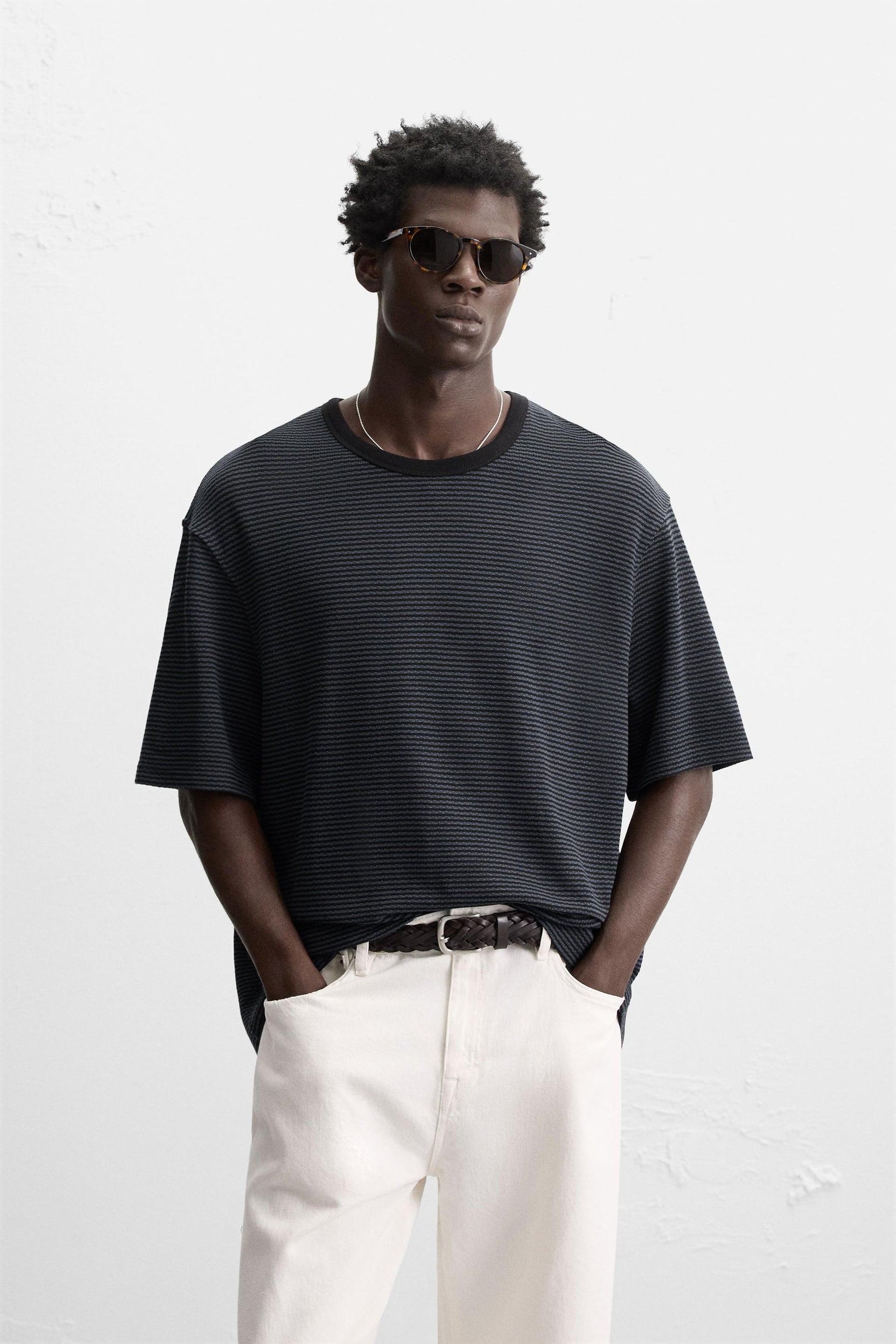 STRIPED JACQUARD T-SHIRT - Image 2