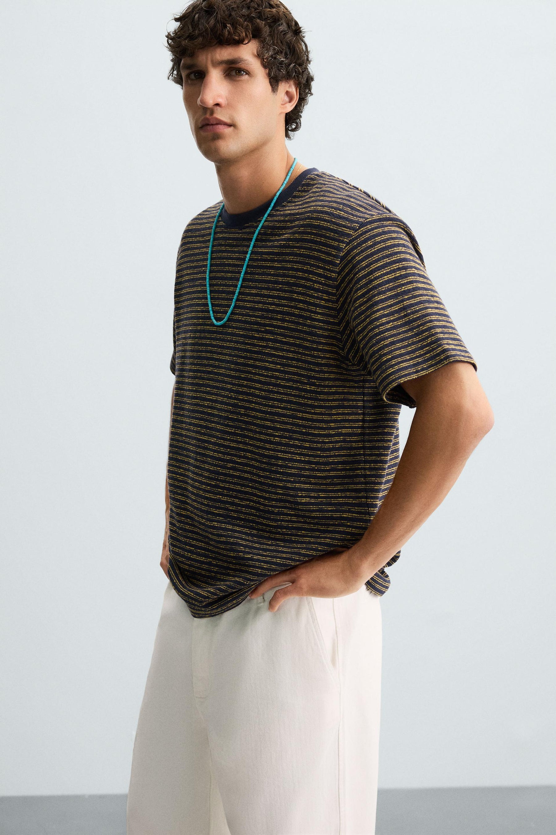 JACQUARD STRIPED T-SHIRT - Image 5