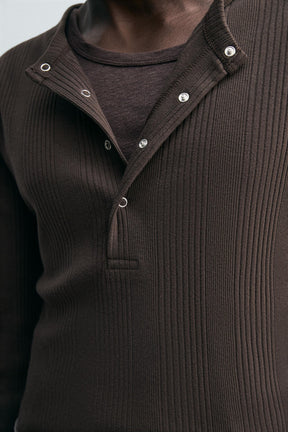 TEXTURED HENLEY T-SHIRT - Image 6