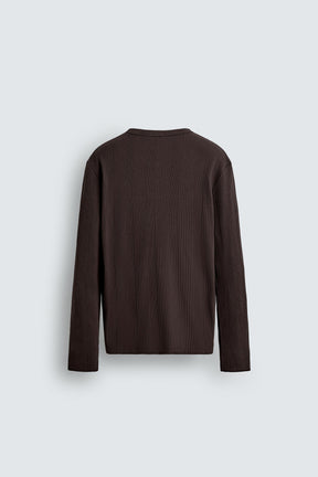 TEXTURED HENLEY T-SHIRT - Image 8