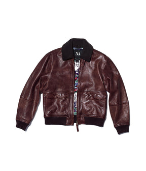 LEATHER AVIATOR JACKET