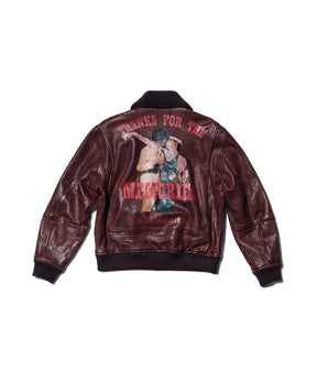 LEATHER AVIATOR JACKET