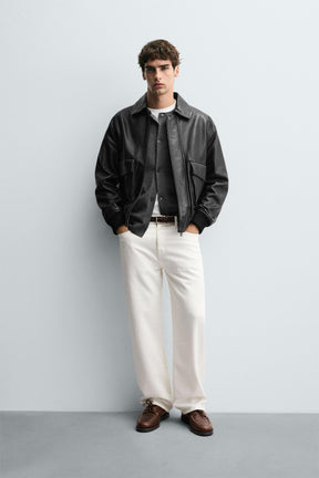 Leather Pocket Jacket