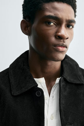 LEATHER SPLIT SUEDE JACKET - Image 4