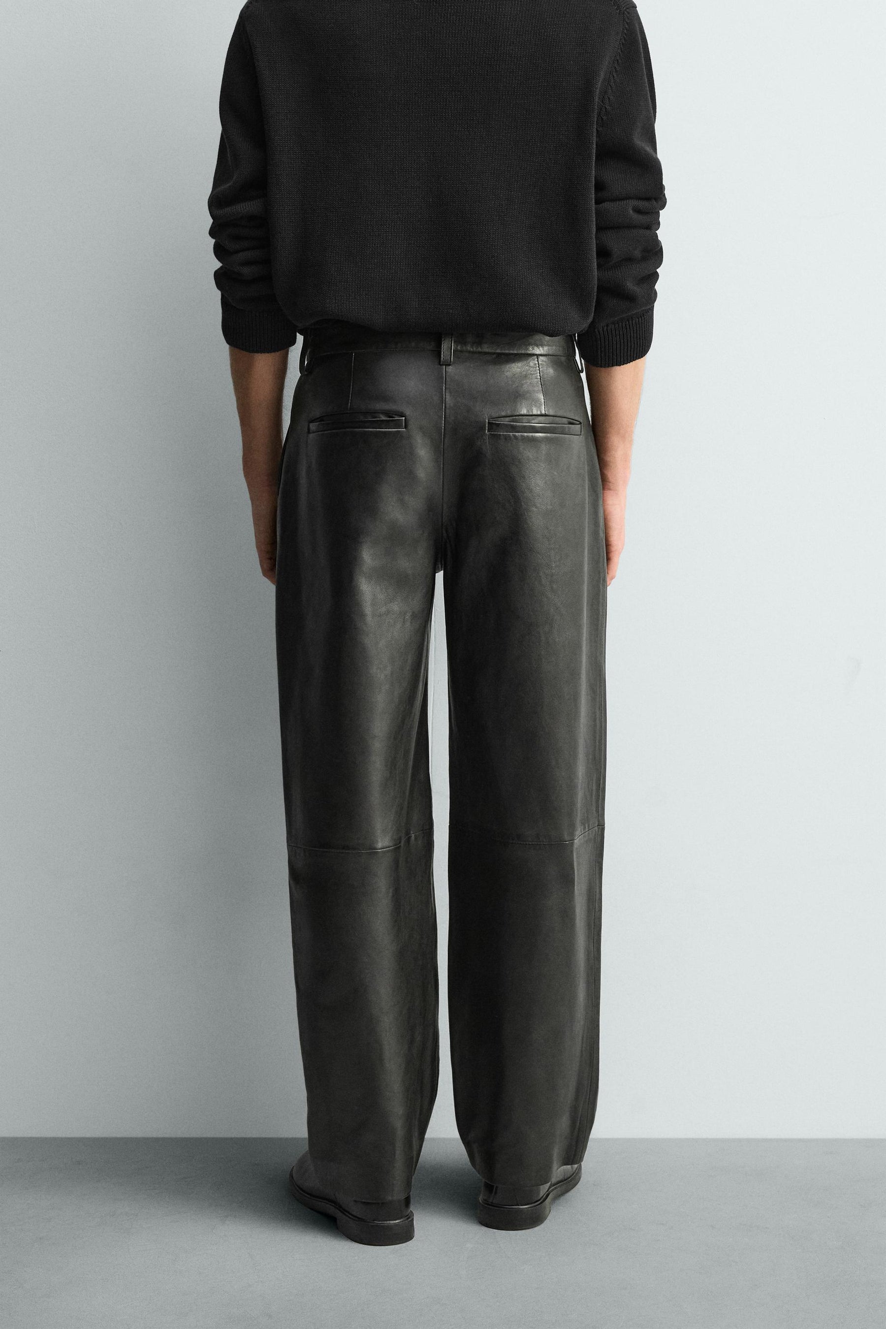 Straight Leather Pants