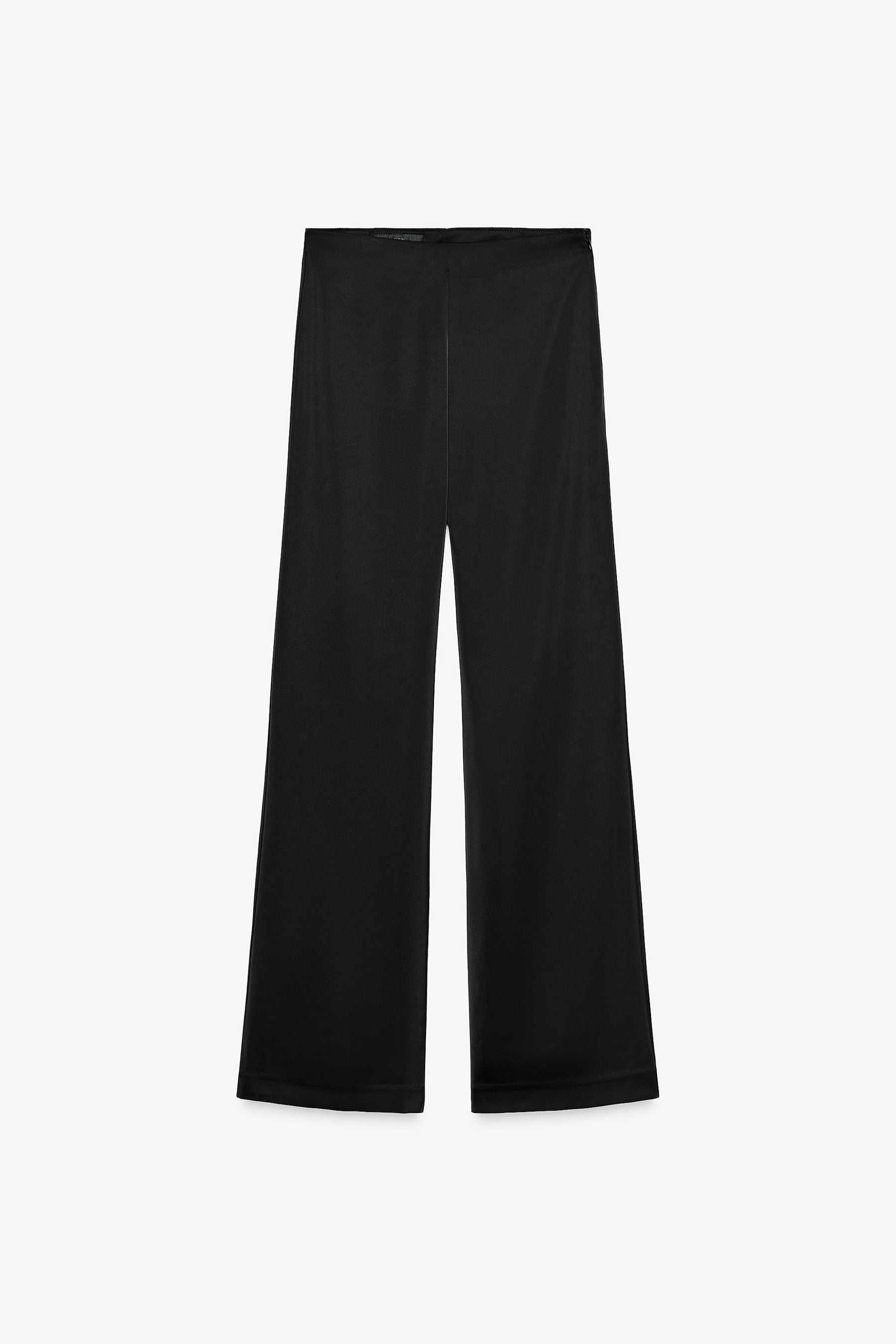 Satin High-Waist Trousers