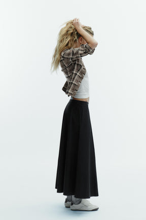 PLEATED MIDI SKIRT