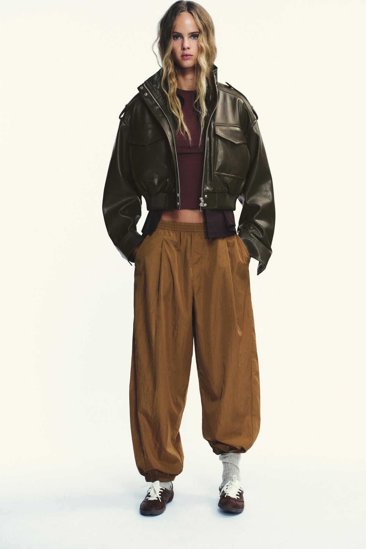 Balloon Trousers with Cuffs