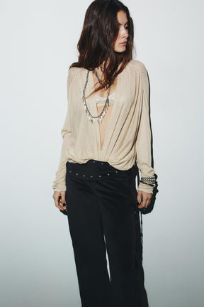 Studded Flare Trousers