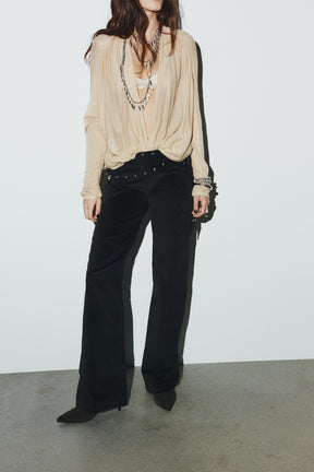 Studded Flare Trousers