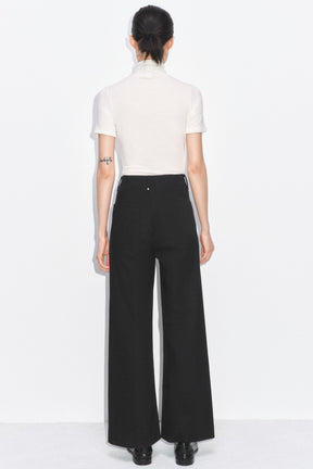 Wide-leg High-waist Jeans