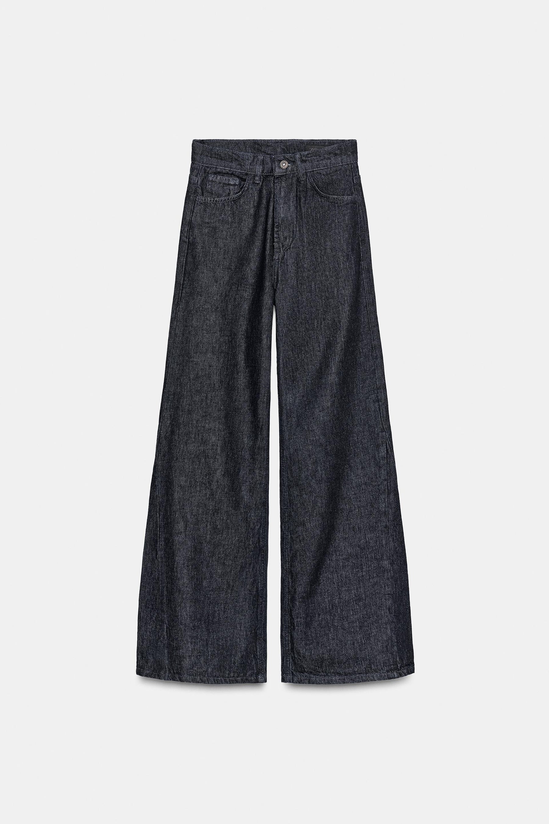 High-waist wide-leg jeans