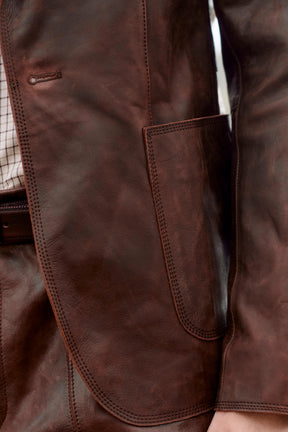 LIMITED EDITION LEATHER SUIT BLAZER - Image 4