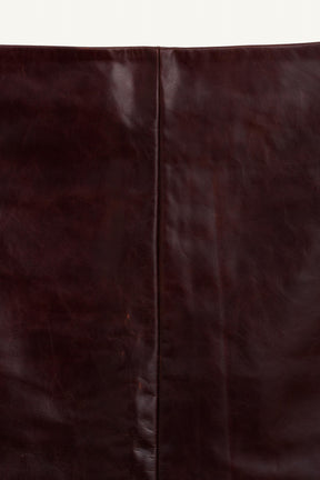 100% LEATHER STRAIGHT SKIRT