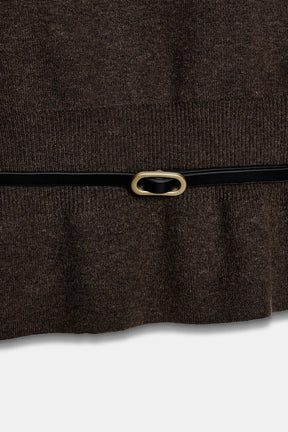 KNIT JUMPER WITH BELT