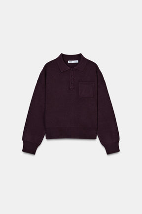 Knit Polo Shirt with