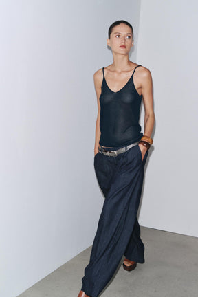 KNITTED STRAPPY TOP - Image 1