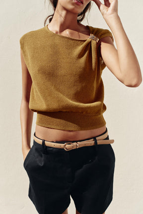 KNIT TRIM TOP - Image 2