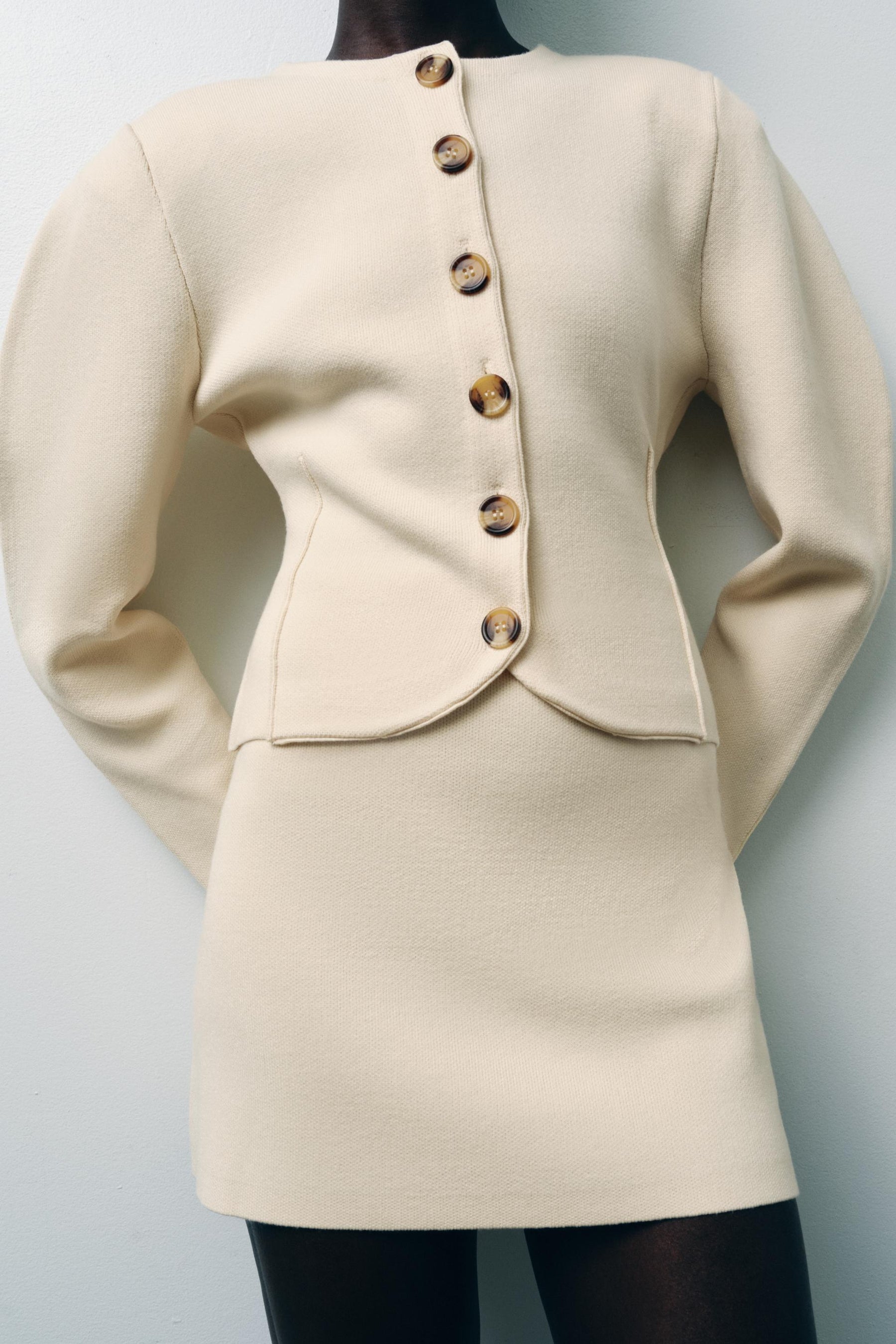 Fitted Cardigan with Buttons