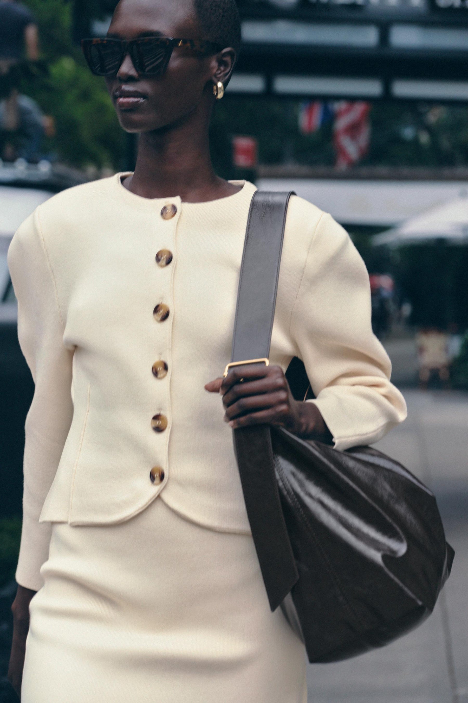 Fitted Cardigan with Buttons