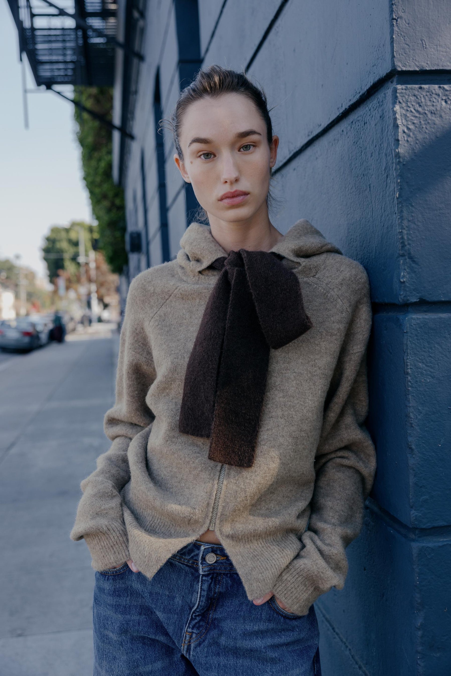 Bow-Detailed Knit Cardigan