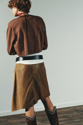 CROPPED KNIT JUMPER WITH SHOULDER PADS - Image 5