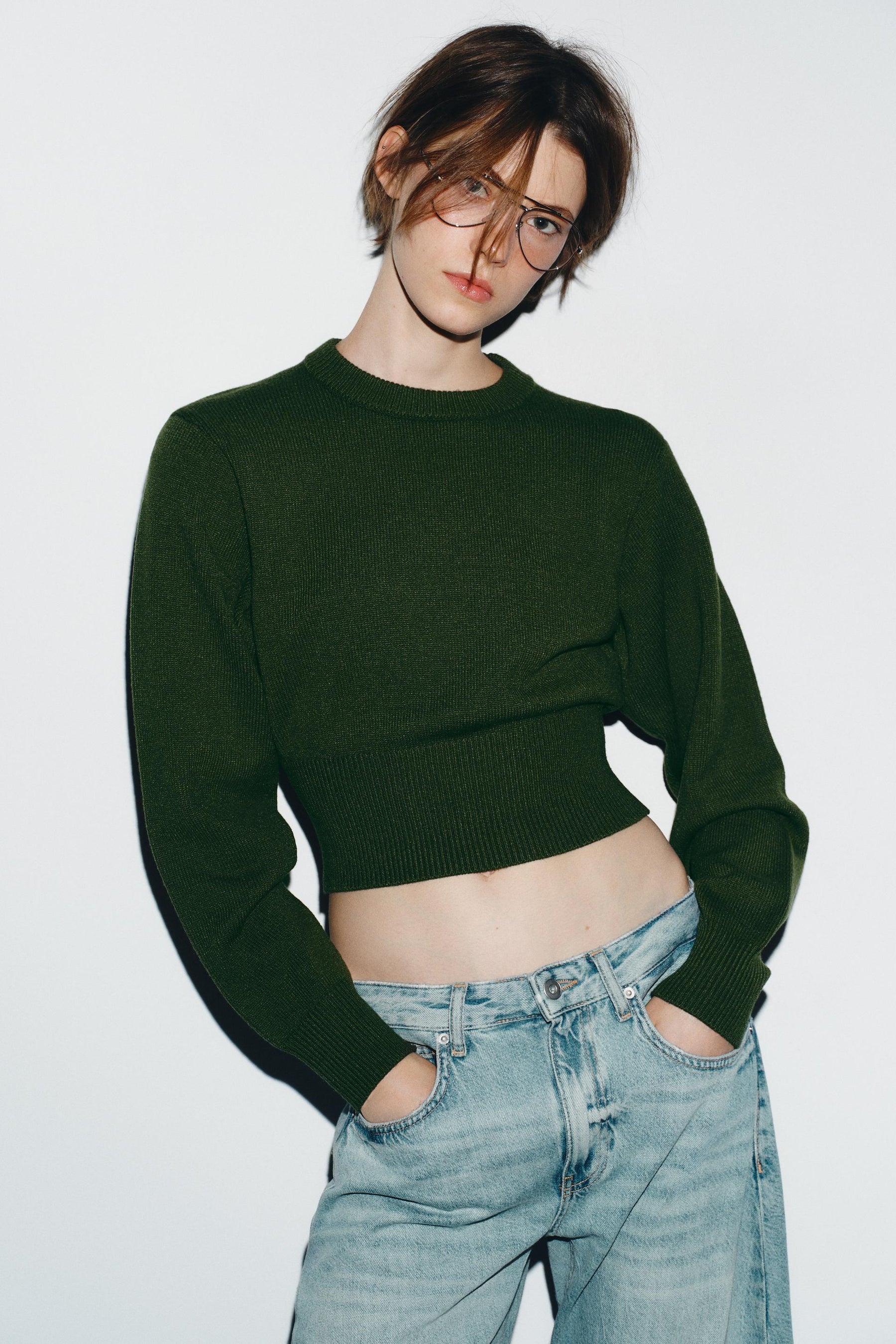 CROPPED KNIT JUMPER