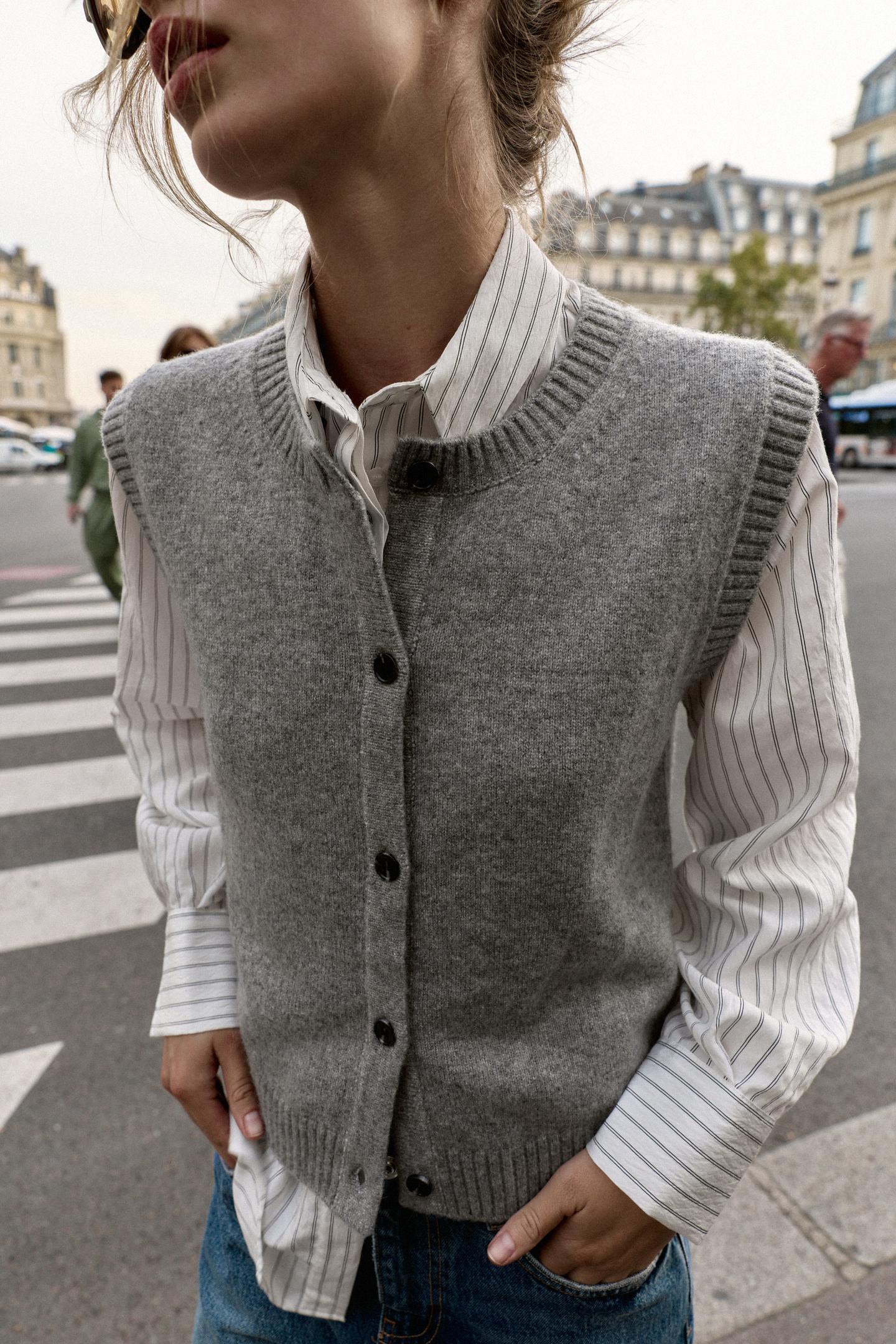 Weich gestrickt Weste 