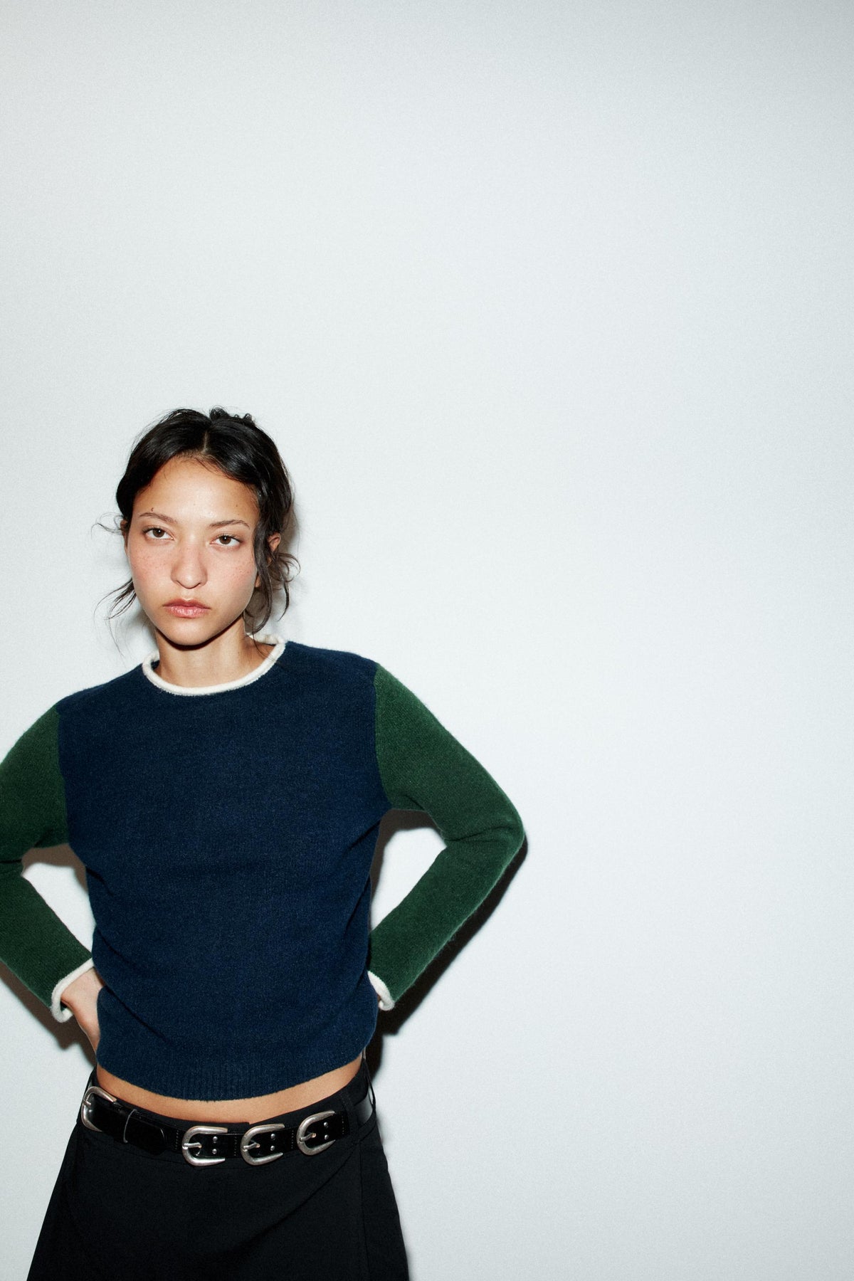 Colour Block Knit Jumper