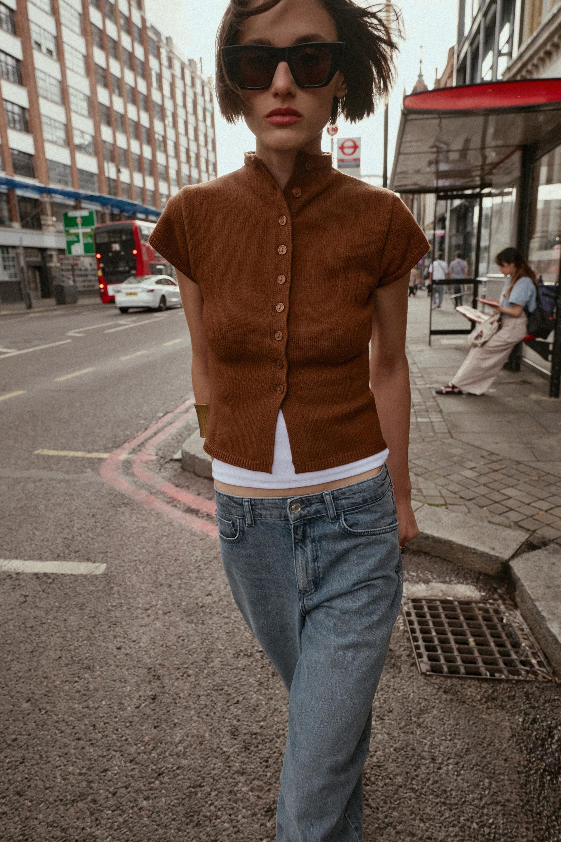 BUTTONED KNIT TOP - Image 2