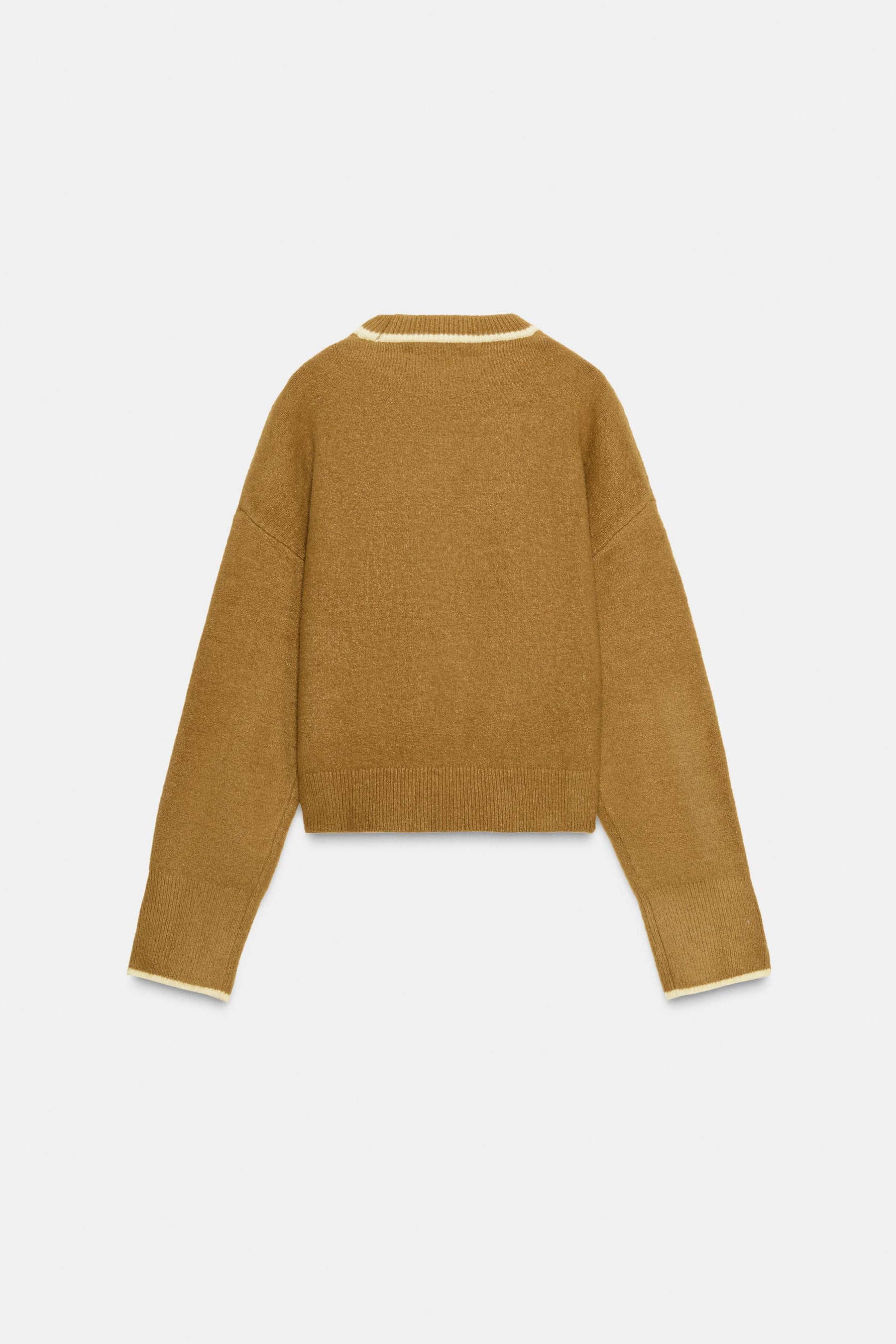 KNIT JUMPER WITH CONTRAST TRIMS - Image 5