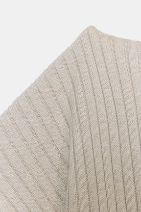 ASYMMETRIC WOOL TOP WITH BELT - Image 9