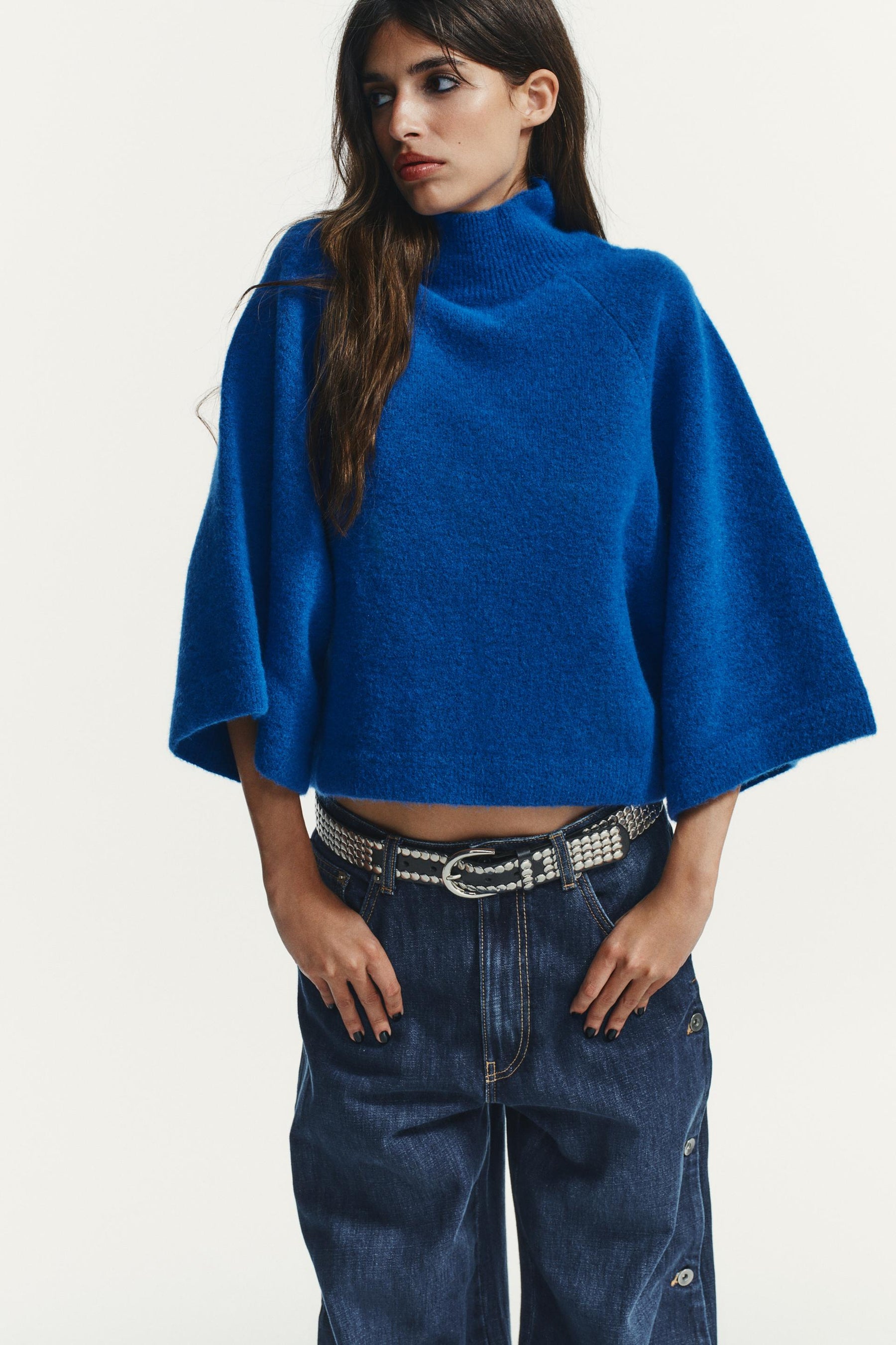 WIDE-SLEEVED KNIT JUMPER