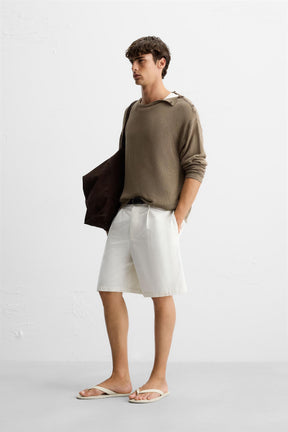 BUTTON-UP KNIT T-SHIRT - Image 4