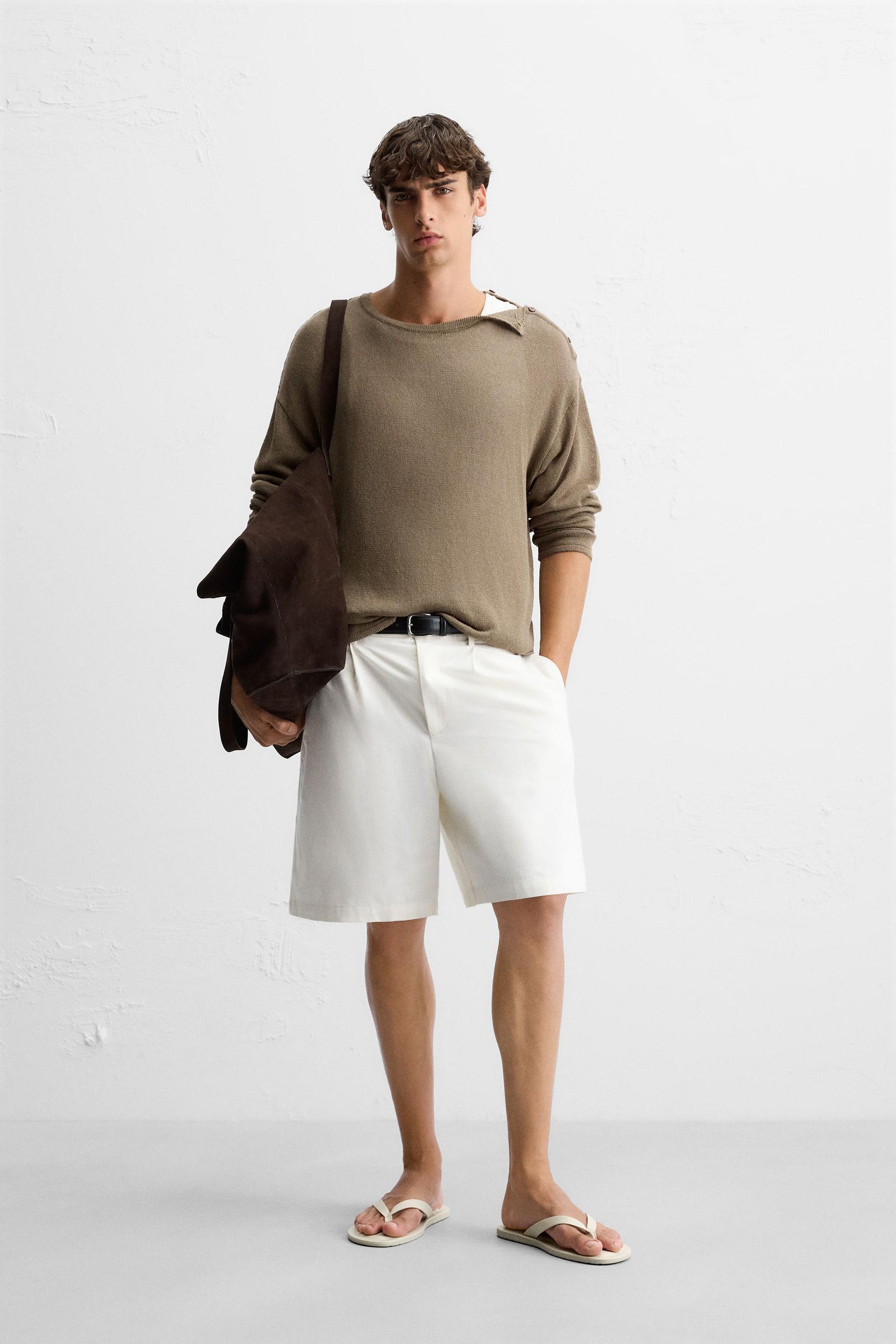 BUTTON-UP KNIT T-SHIRT - Image 1