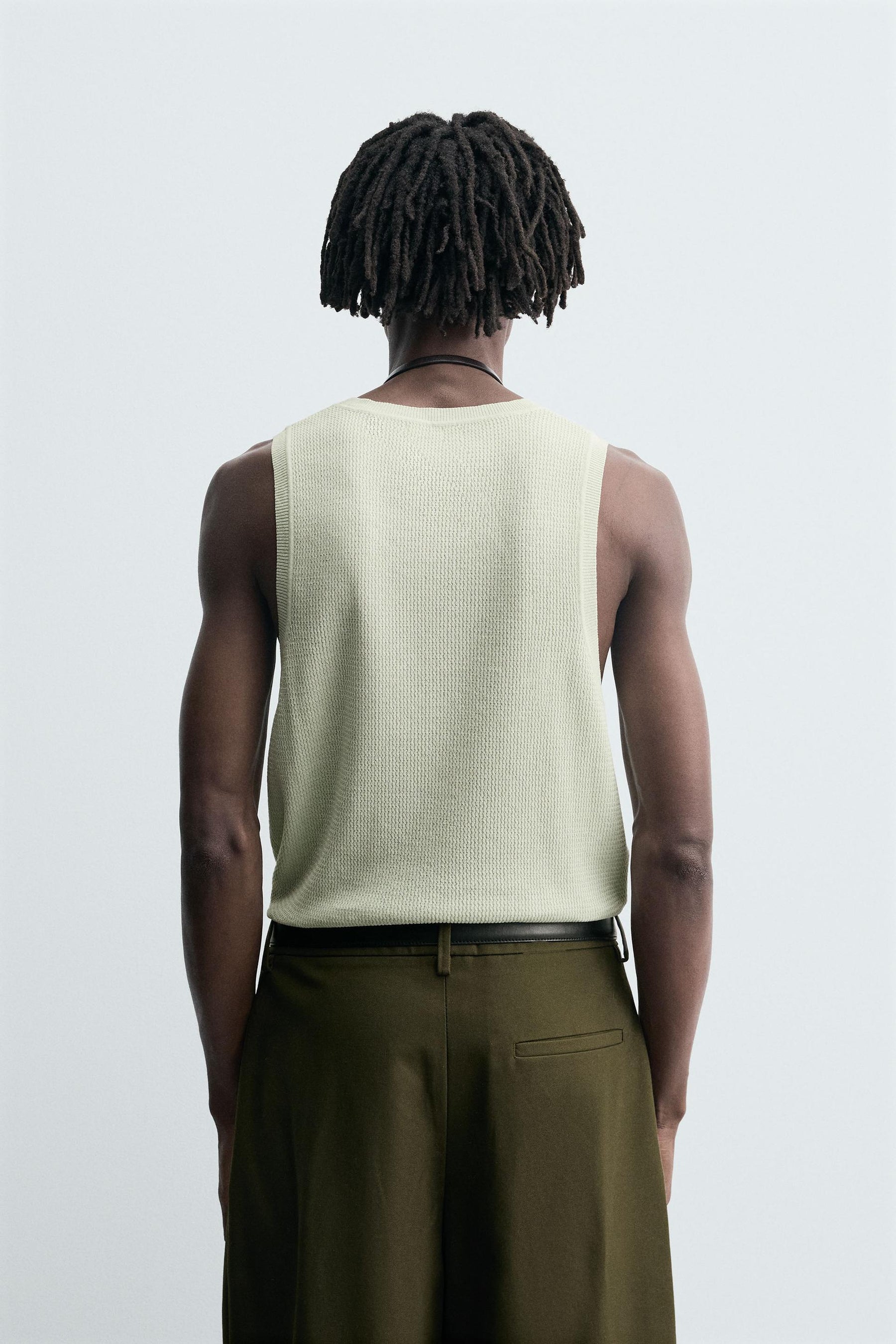 TEXTURED KNIT TANK TOP - Image 3