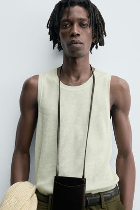 TEXTURED KNIT TANK TOP - Image 6