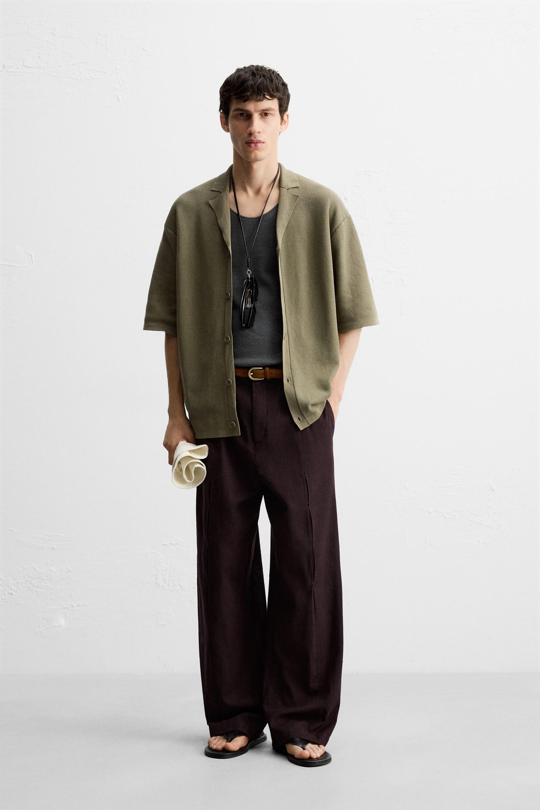 TEXTURED KNIT SHIRT - Image 1