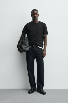 RELAXED FIT KNIT T-SHIRT - Image 1