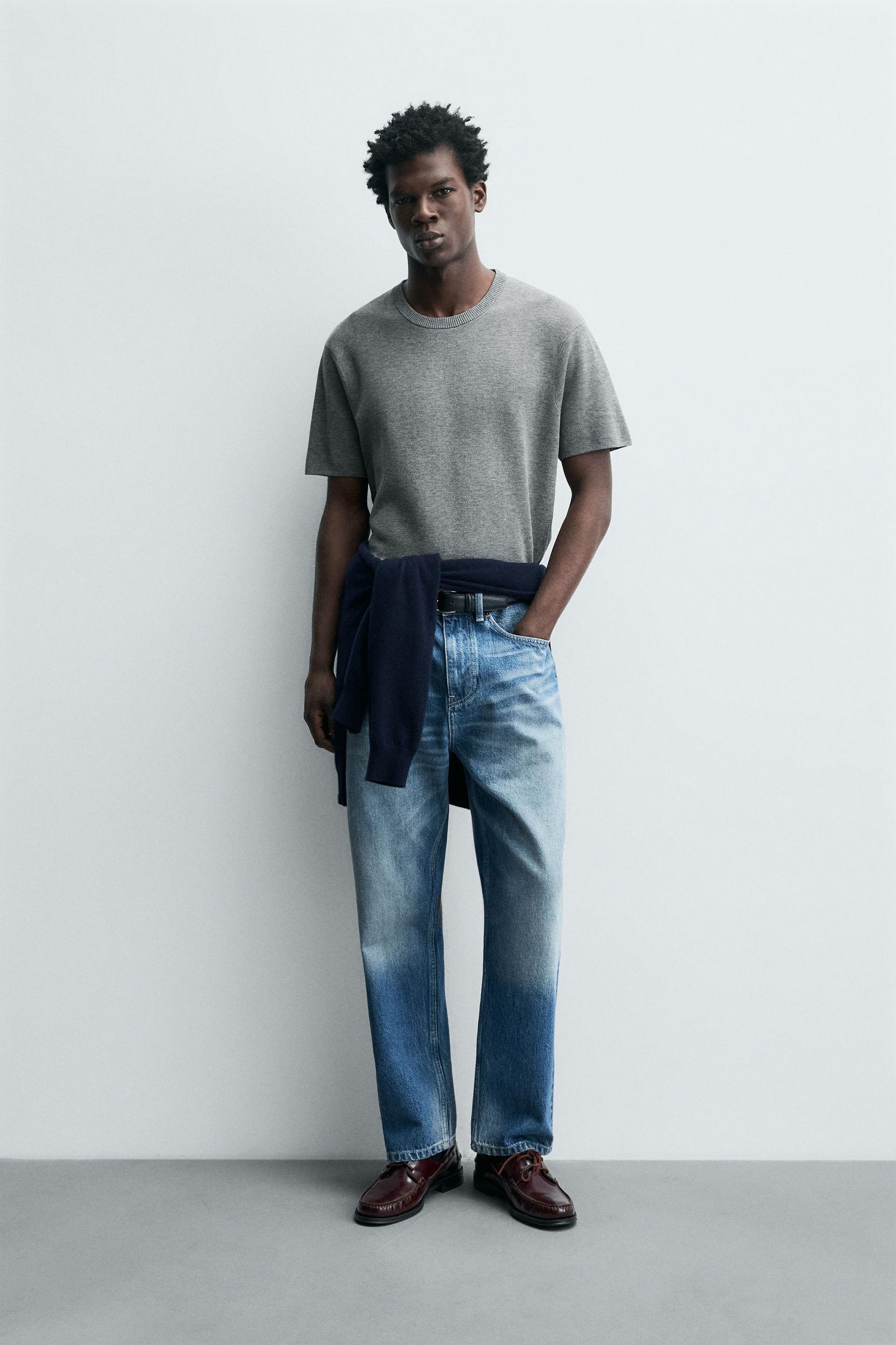 RELAXED FIT KNIT T-SHIRT - Image 1