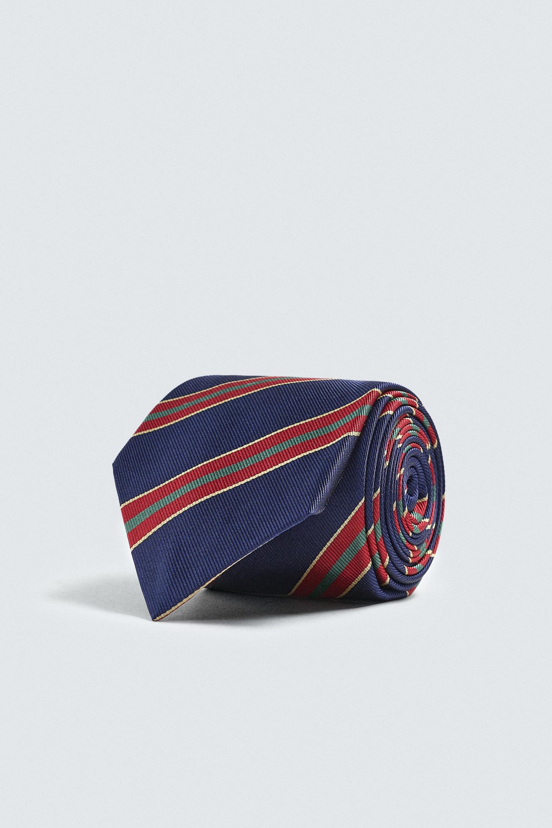 100% SILK STRIPED TIE - Image 2