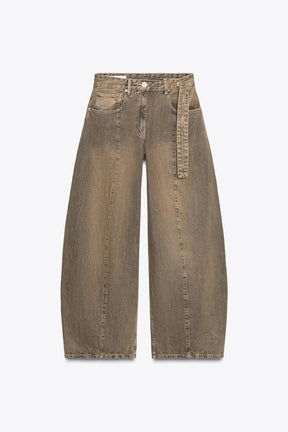 Oversized Barrel Low-Rise Jeans