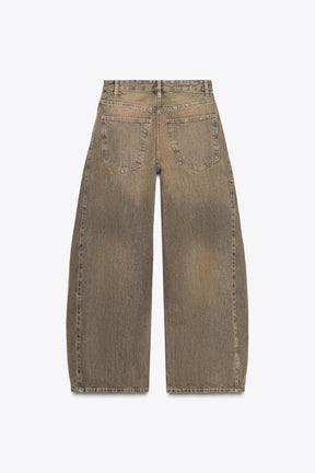 Oversized Barrel Low-Rise Jeans