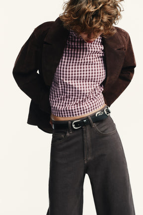 High-waist barrel jeans