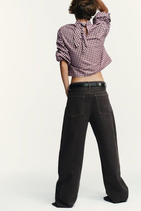 High-waist barrel jeans