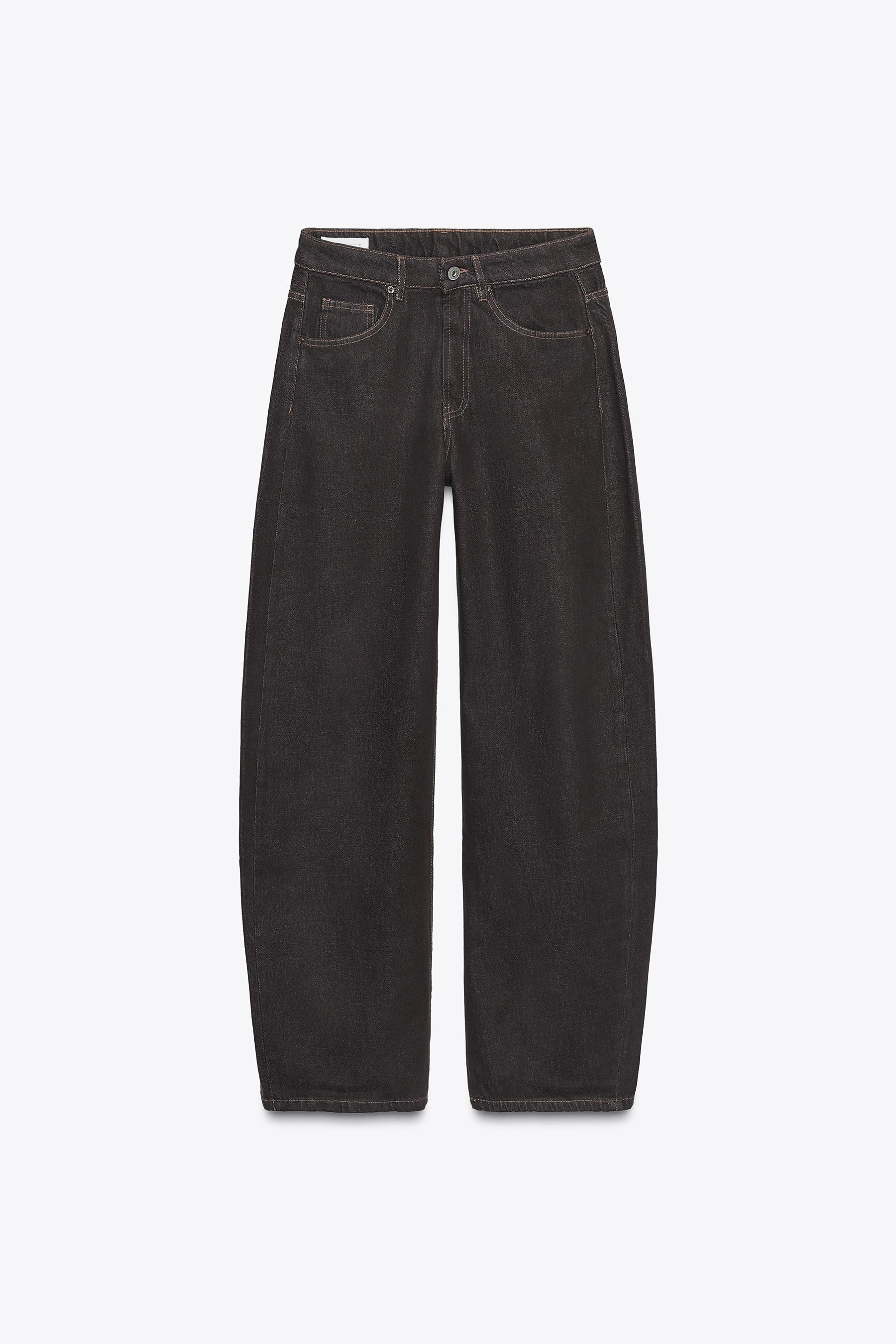 High-waist barrel jeans