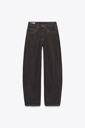 High-waist barrel jeans