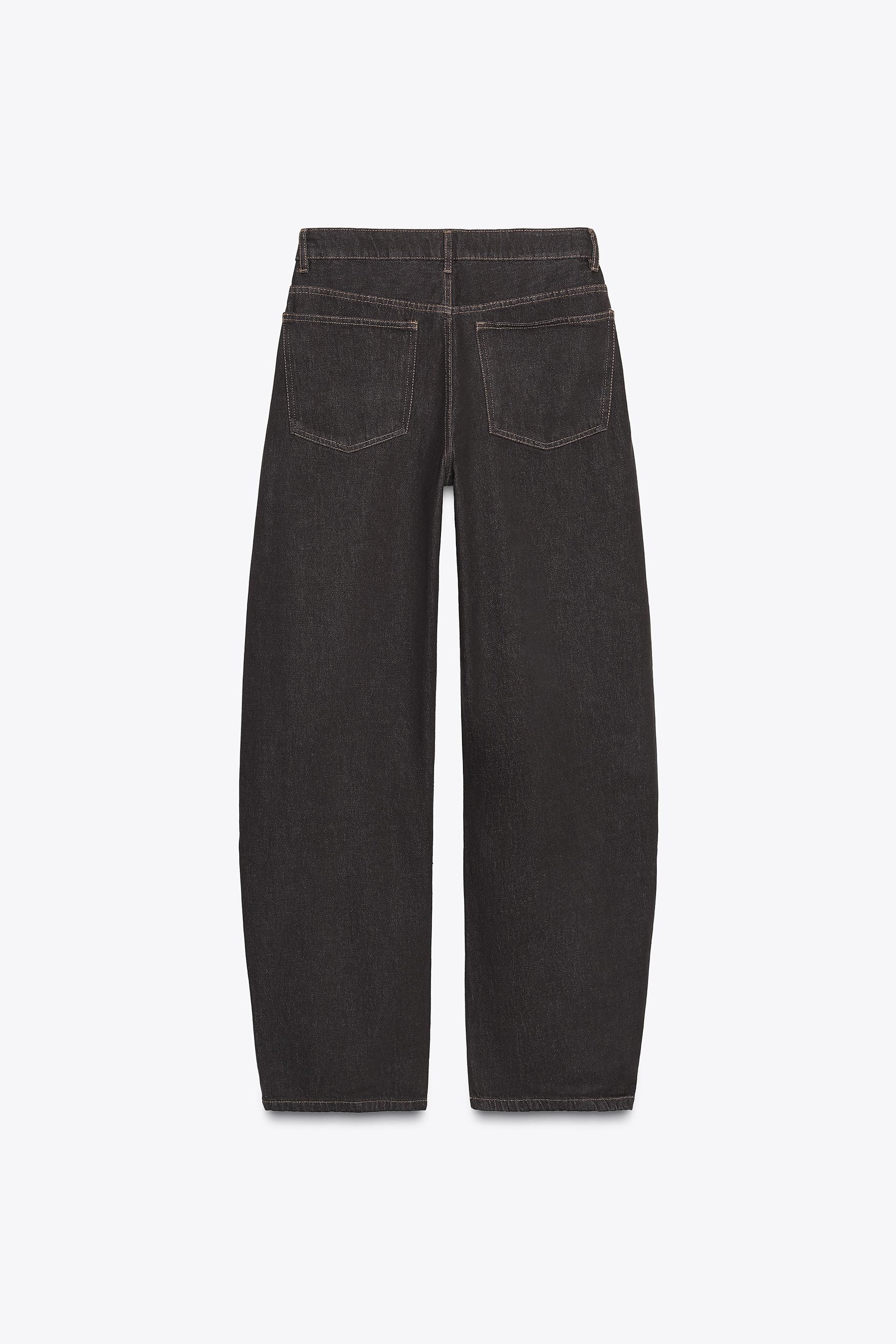 High-waist barrel jeans