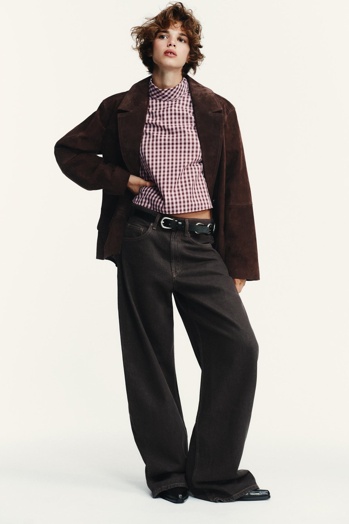 High-waist barrel jeans