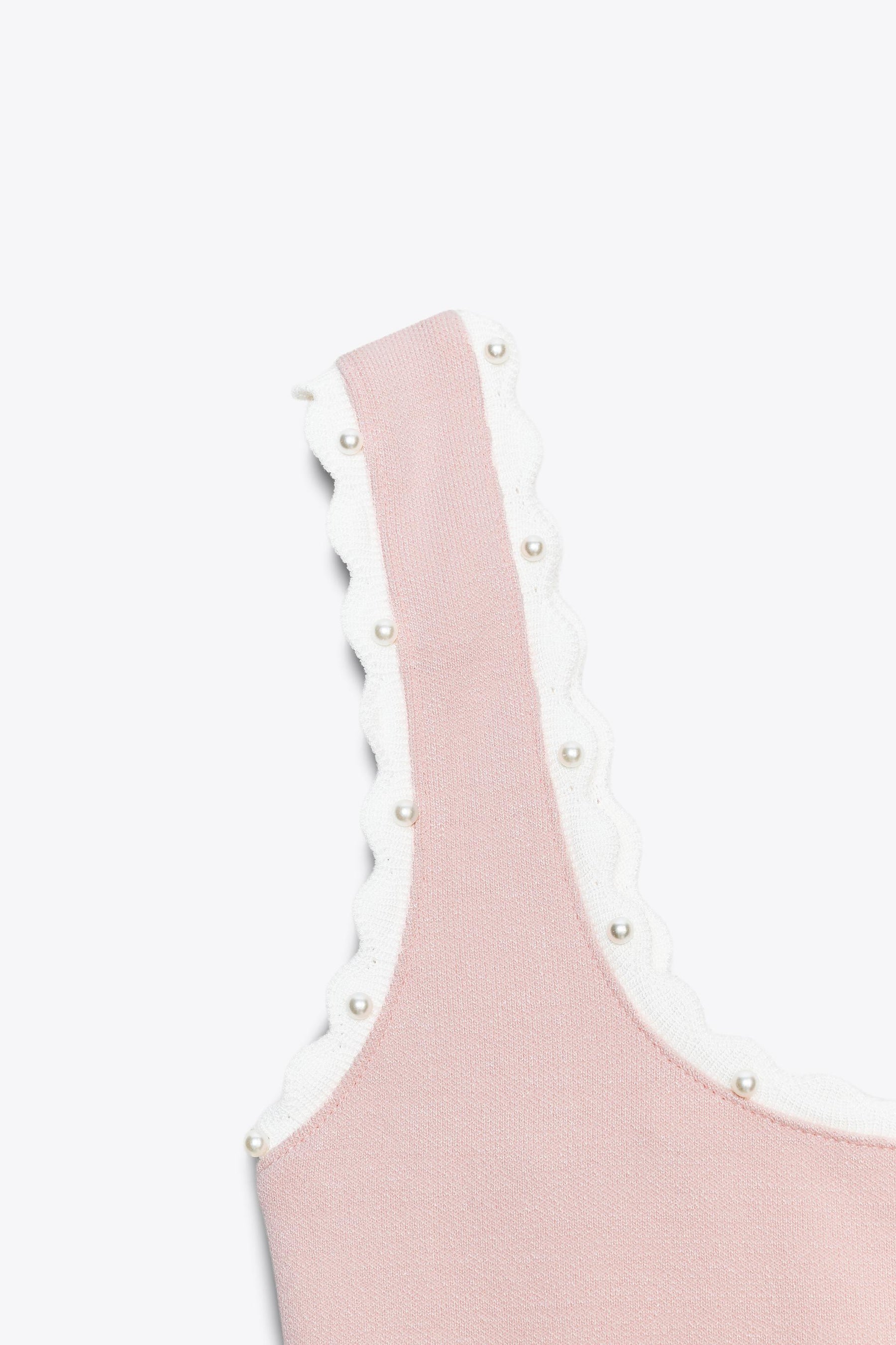 Faux Pearl Stretch Top